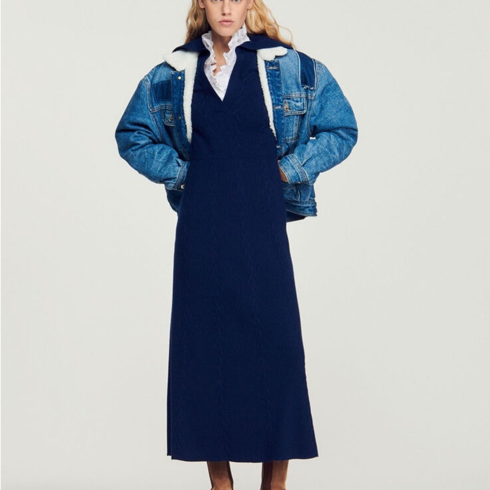 Sandro Amalie knitted dress
